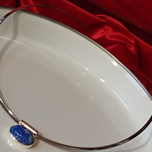 .925 Sterling Silver and Azurite Stone Pendant - Picture 11 of 11